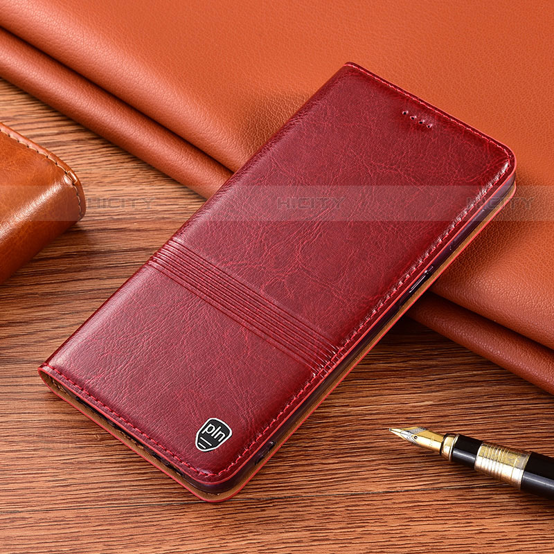 Coque Portefeuille Livre Cuir Etui Clapet H07P pour Samsung Galaxy S21 5G Rouge Plus