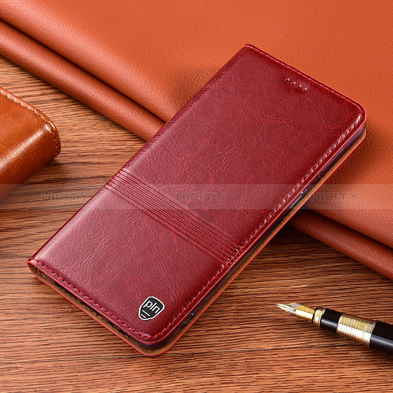 Coque Portefeuille Livre Cuir Etui Clapet H07P pour Samsung Galaxy S25 Ultra 5G Rouge Plus