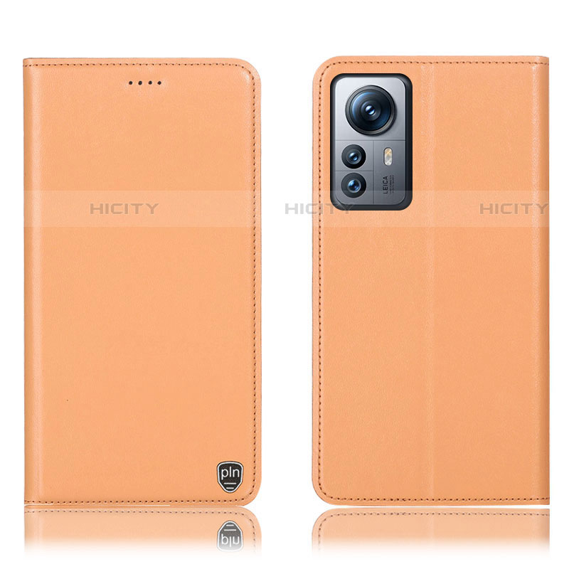 Coque Portefeuille Livre Cuir Etui Clapet H07P pour Xiaomi Mi 12S 5G Orange Plus