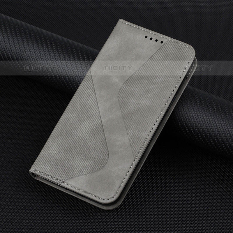 Coque Portefeuille Livre Cuir Etui Clapet H07X pour Google Pixel 6a 5G Gris Plus