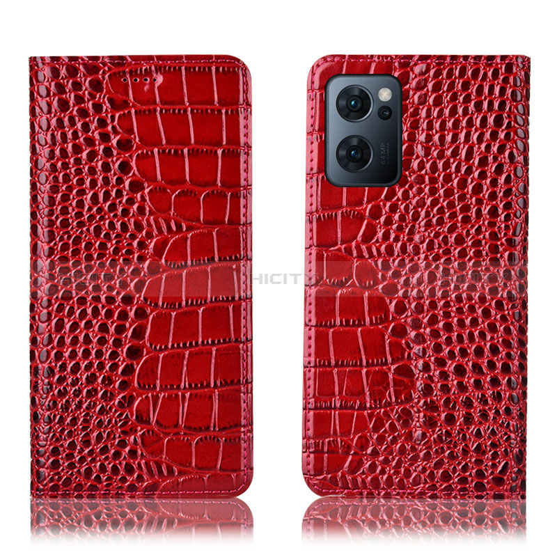 Coque Portefeuille Livre Cuir Etui Clapet H08P pour OnePlus Nord CE 2 5G Rouge Plus