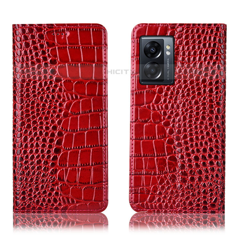 Coque Portefeuille Livre Cuir Etui Clapet H08P pour OnePlus Nord N300 5G Rouge Plus