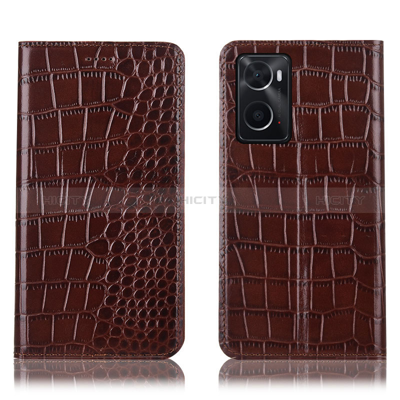 Coque Portefeuille Livre Cuir Etui Clapet H08P pour Oppo A36 Marron Plus