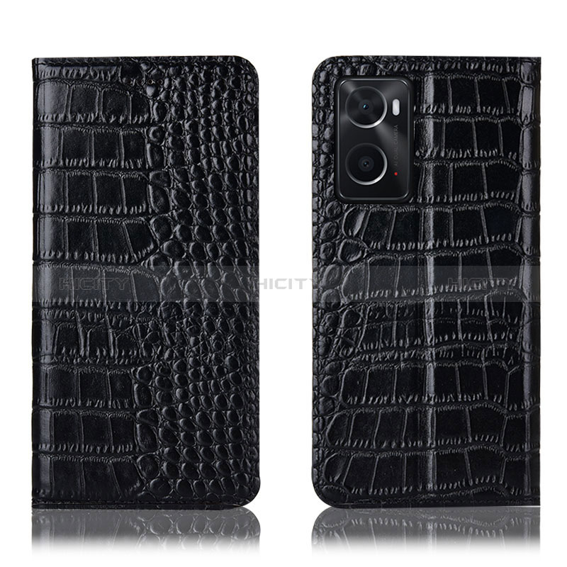 Coque Portefeuille Livre Cuir Etui Clapet H08P pour Oppo A36 Noir Plus