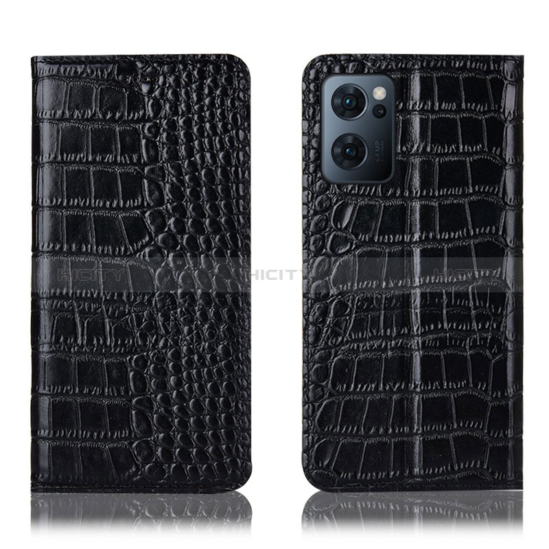 Coque Portefeuille Livre Cuir Etui Clapet H08P pour Oppo Find X5 Lite 5G Noir Plus