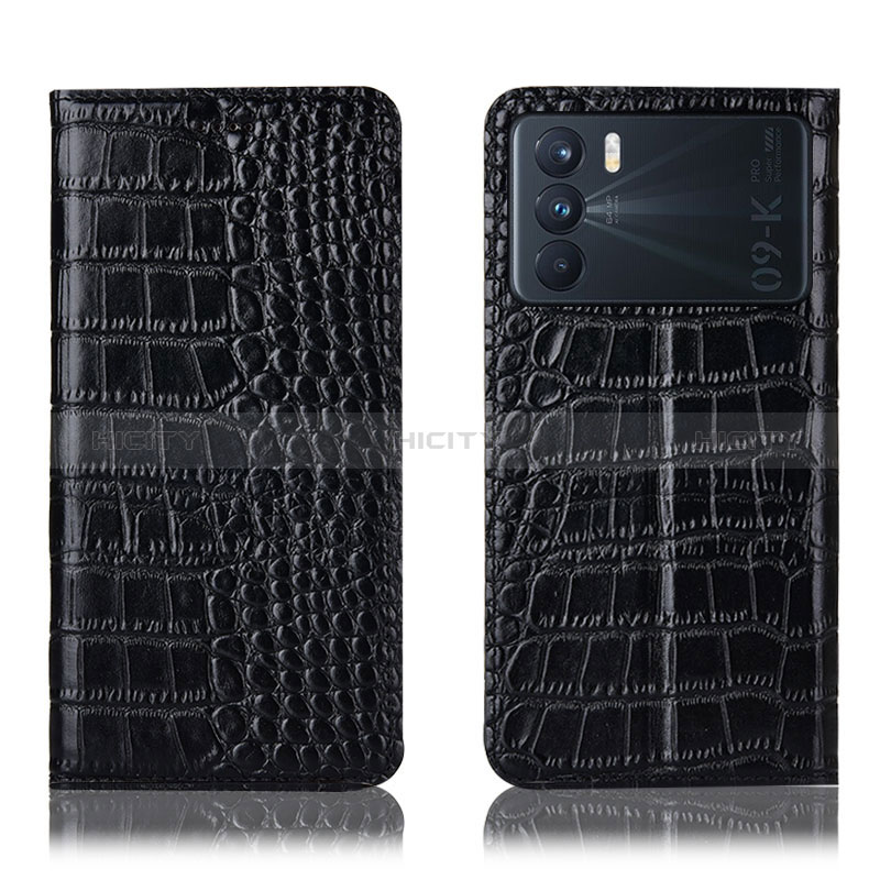 Coque Portefeuille Livre Cuir Etui Clapet H08P pour Oppo K9 Pro 5G Noir Plus