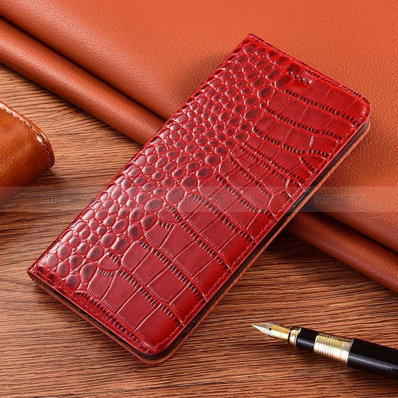 Coque Portefeuille Livre Cuir Etui Clapet H08P pour Samsung Galaxy S24 Ultra 5G Rouge Plus