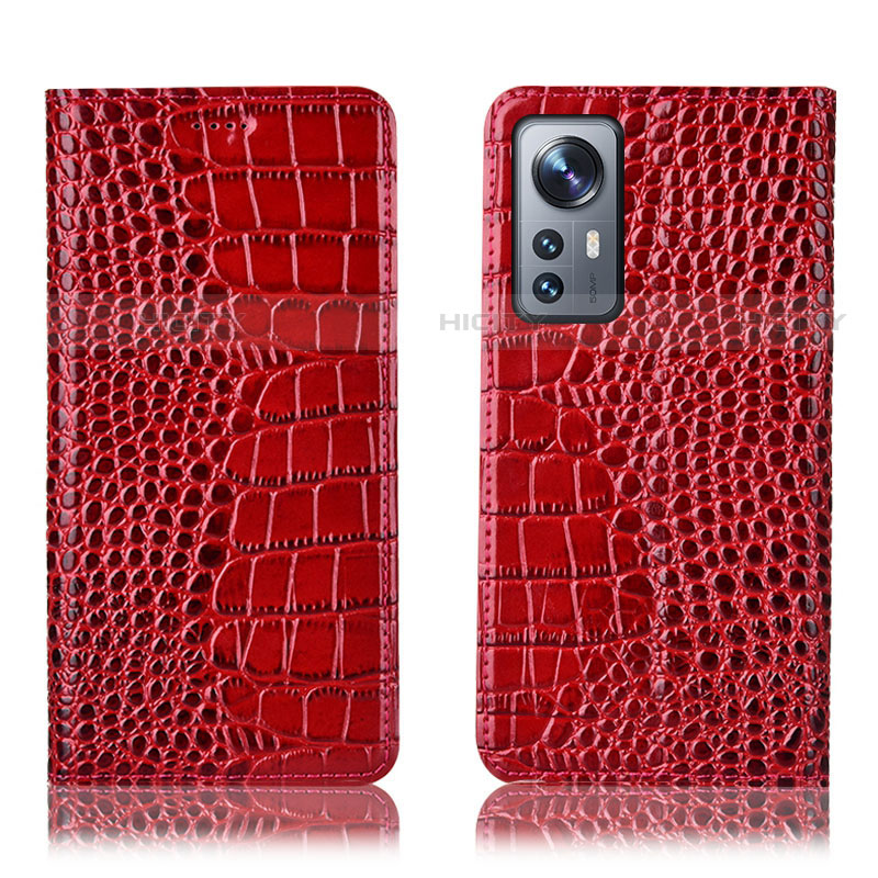 Coque Portefeuille Livre Cuir Etui Clapet H08P pour Xiaomi Mi 12 Pro 5G Rouge Plus