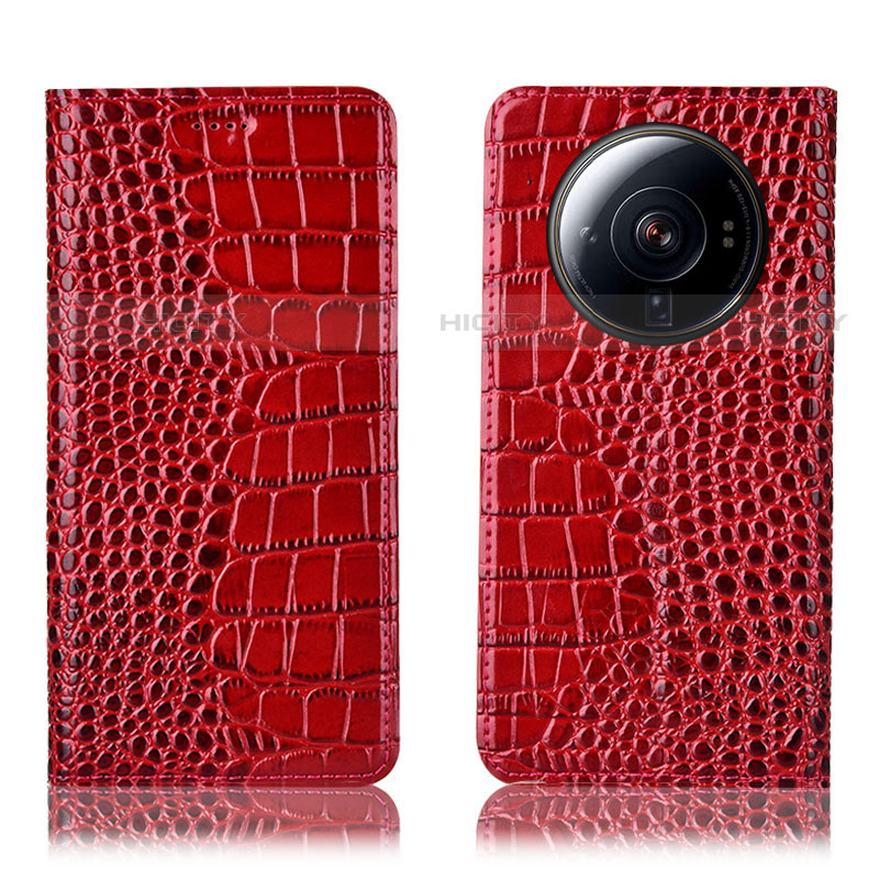 Coque Portefeuille Livre Cuir Etui Clapet H08P pour Xiaomi Mi 12 Ultra 5G Rouge Plus