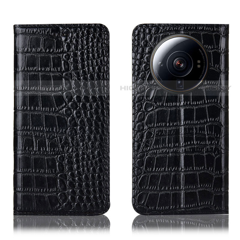 Coque Portefeuille Livre Cuir Etui Clapet H08P pour Xiaomi Mi 12S Ultra 5G Noir Plus