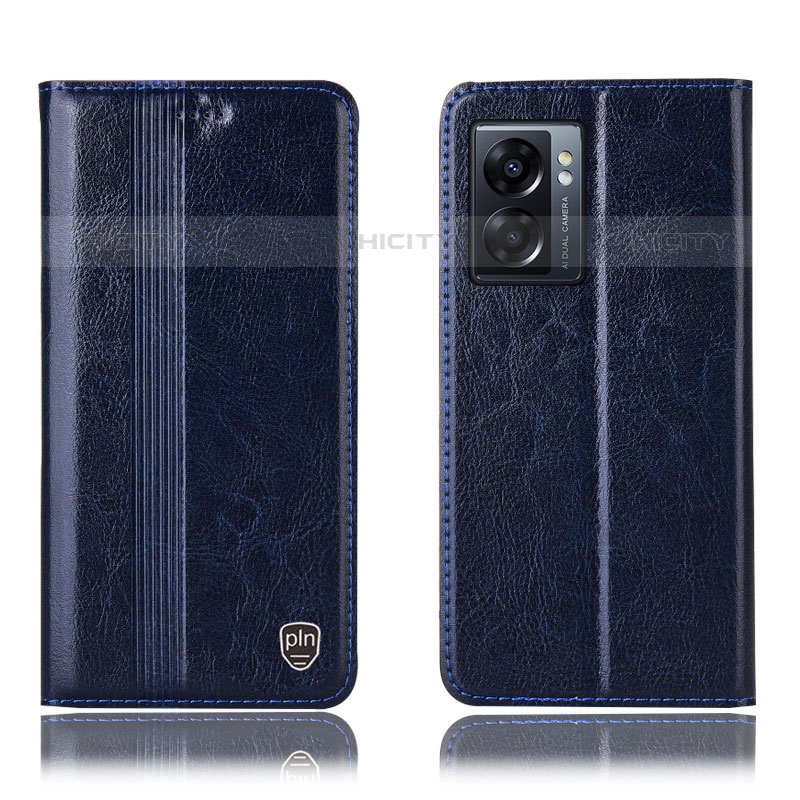 Coque Portefeuille Livre Cuir Etui Clapet H09P pour OnePlus Nord N300 5G Bleu Plus