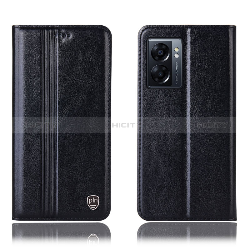 Coque Portefeuille Livre Cuir Etui Clapet H09P pour Realme V23 5G Noir Plus