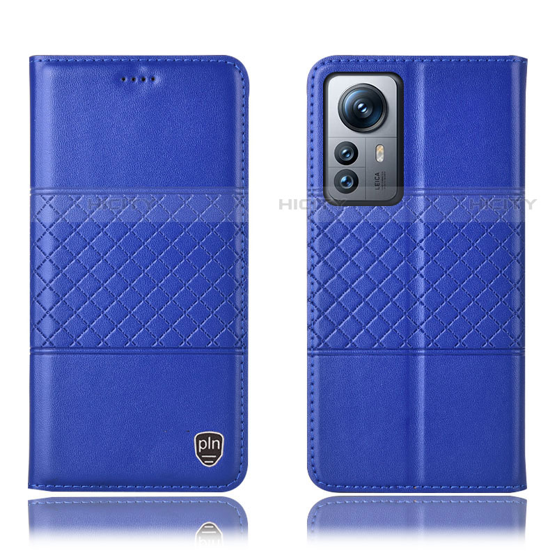 Coque Portefeuille Livre Cuir Etui Clapet H09P pour Xiaomi Mi 12X 5G Bleu Plus