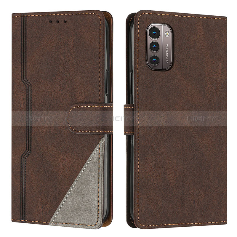 Coque Portefeuille Livre Cuir Etui Clapet H09X pour Nokia G11 Marron Plus