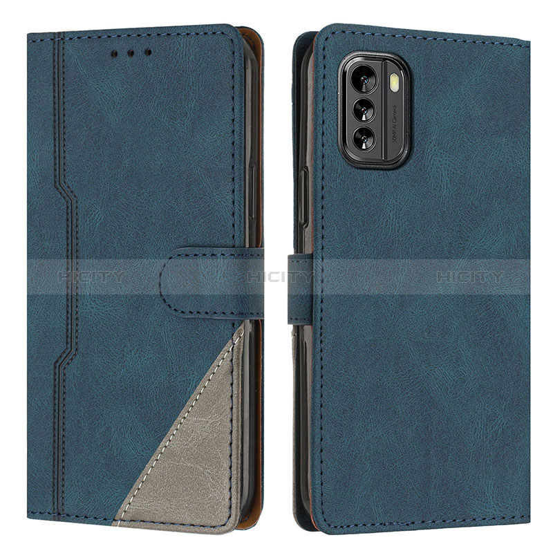 Coque Portefeuille Livre Cuir Etui Clapet H09X pour Nokia G60 5G Bleu Plus