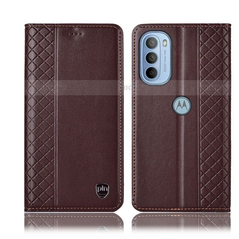 Coque Portefeuille Livre Cuir Etui Clapet H10P pour Motorola Moto G31 Marron Plus