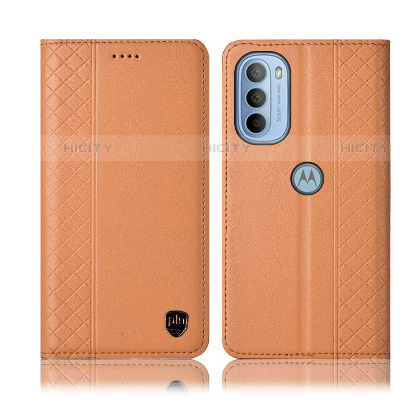 Coque Portefeuille Livre Cuir Etui Clapet H10P pour Motorola Moto G31 Orange Plus