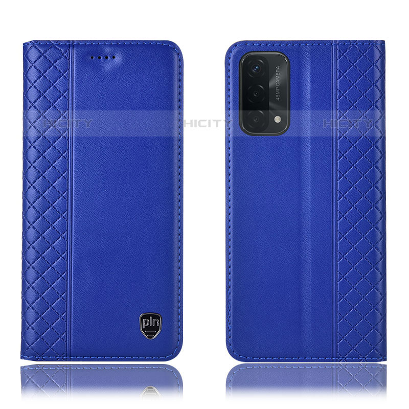 Coque Portefeuille Livre Cuir Etui Clapet H10P pour OnePlus Nord N200 5G Bleu Plus