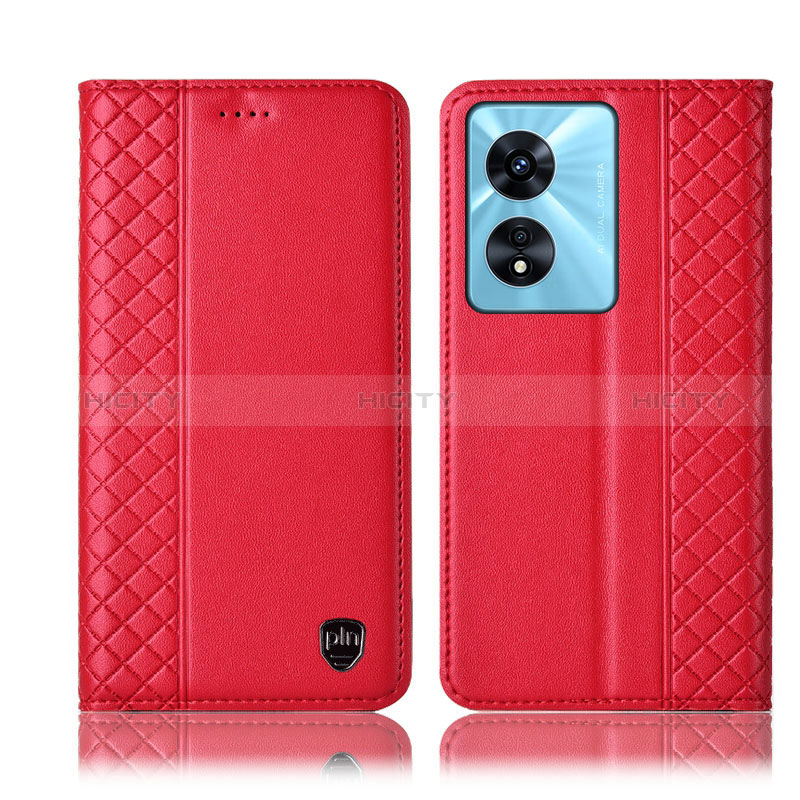 Coque Portefeuille Livre Cuir Etui Clapet H10P pour Oppo A1 5G Rouge Plus