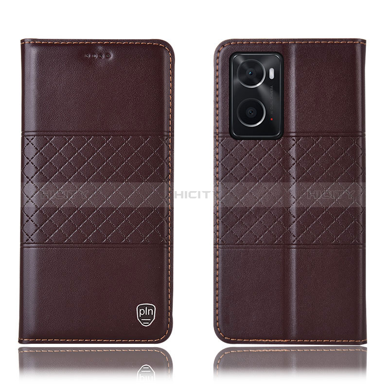 Coque Portefeuille Livre Cuir Etui Clapet H10P pour Oppo A36 Marron Plus