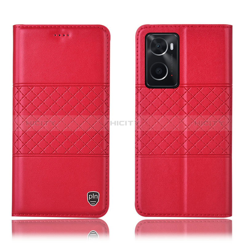 Coque Portefeuille Livre Cuir Etui Clapet H10P pour Oppo A36 Rouge Plus