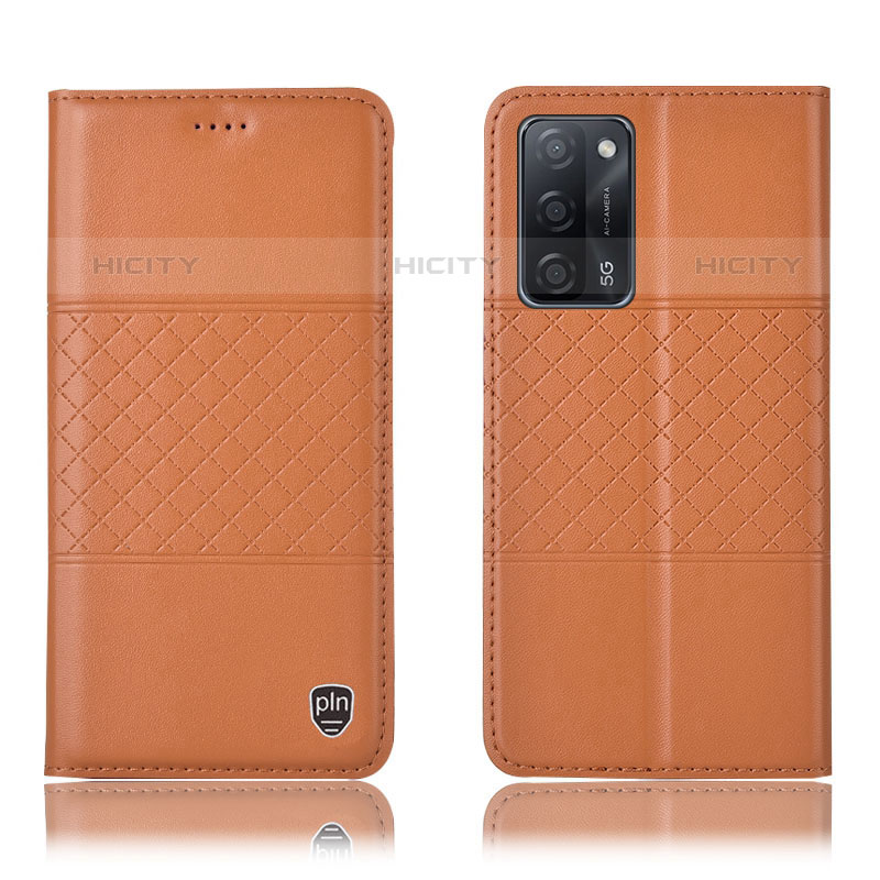 Coque Portefeuille Livre Cuir Etui Clapet H10P pour Oppo A53s 5G Orange Plus