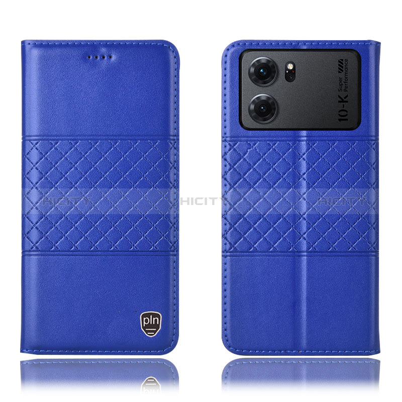 Coque Portefeuille Livre Cuir Etui Clapet H10P pour Oppo K10 5G Bleu Plus