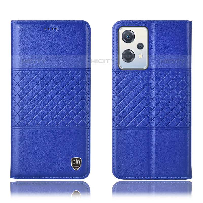 Coque Portefeuille Livre Cuir Etui Clapet H10P pour Oppo K10X 5G Bleu Plus