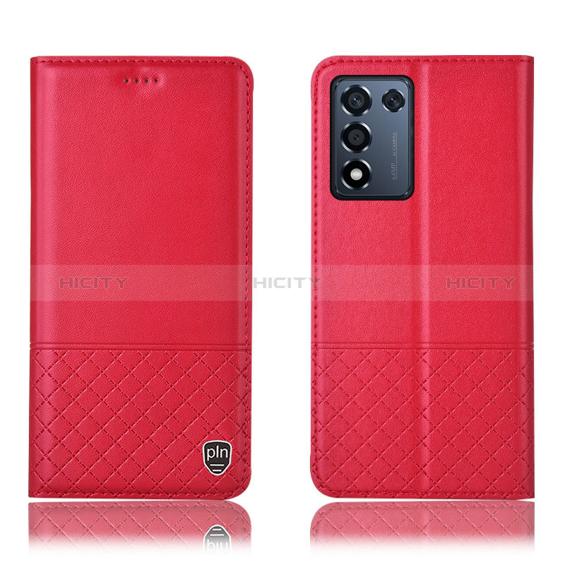 Coque Portefeuille Livre Cuir Etui Clapet H10P pour Oppo K9S 5G Rouge Plus