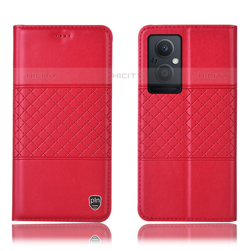 Coque Portefeuille Livre Cuir Etui Clapet H10P pour Oppo Reno7 Lite 5G Rouge Plus