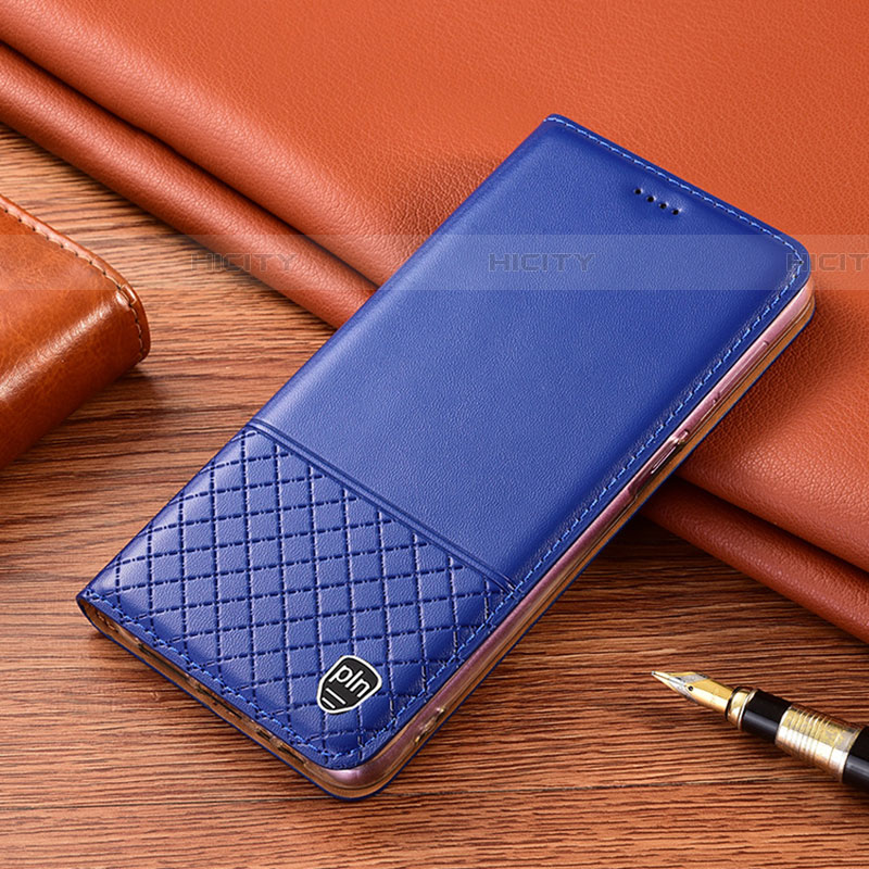 Coque Portefeuille Livre Cuir Etui Clapet H10P pour Samsung Galaxy F23 5G Bleu Plus