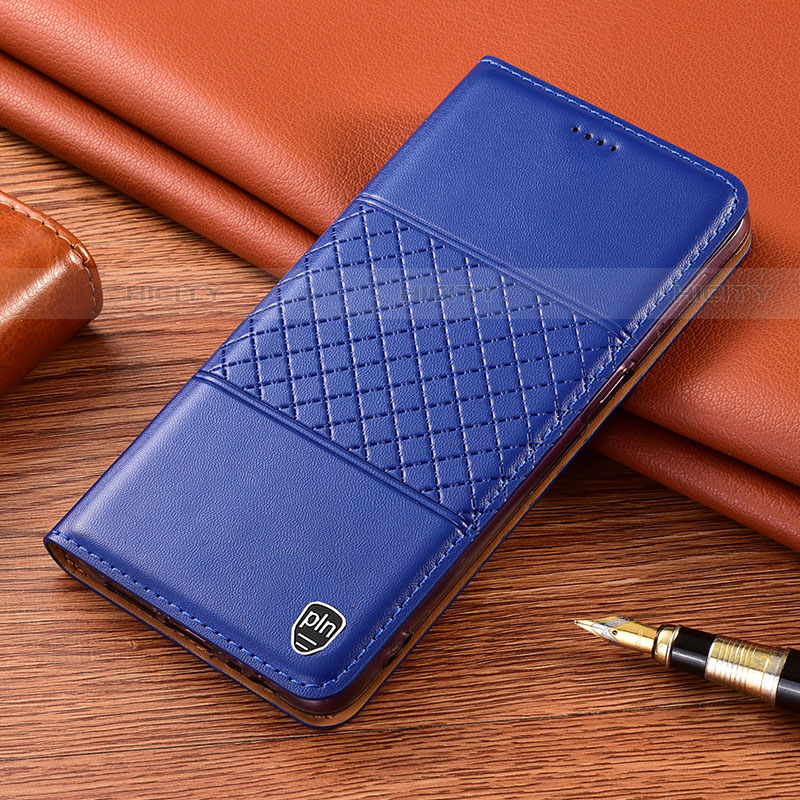Coque Portefeuille Livre Cuir Etui Clapet H10P pour Samsung Galaxy S21 Ultra 5G Bleu Plus
