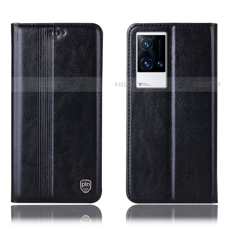 Coque Portefeuille Livre Cuir Etui Clapet H10P pour Vivo iQOO 8 5G Noir Plus