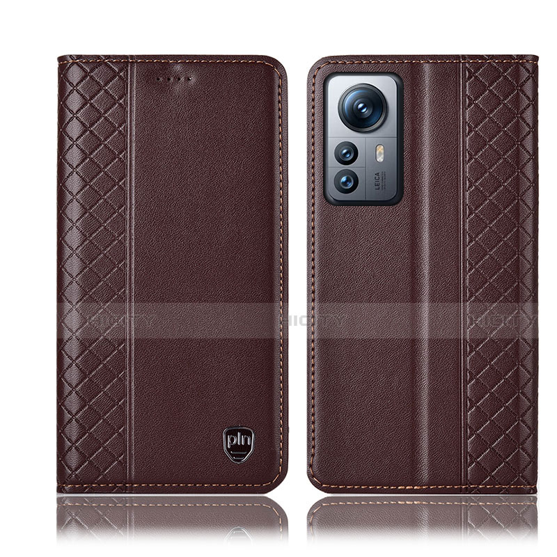 Coque Portefeuille Livre Cuir Etui Clapet H10P pour Xiaomi Mi 12 5G Marron Plus