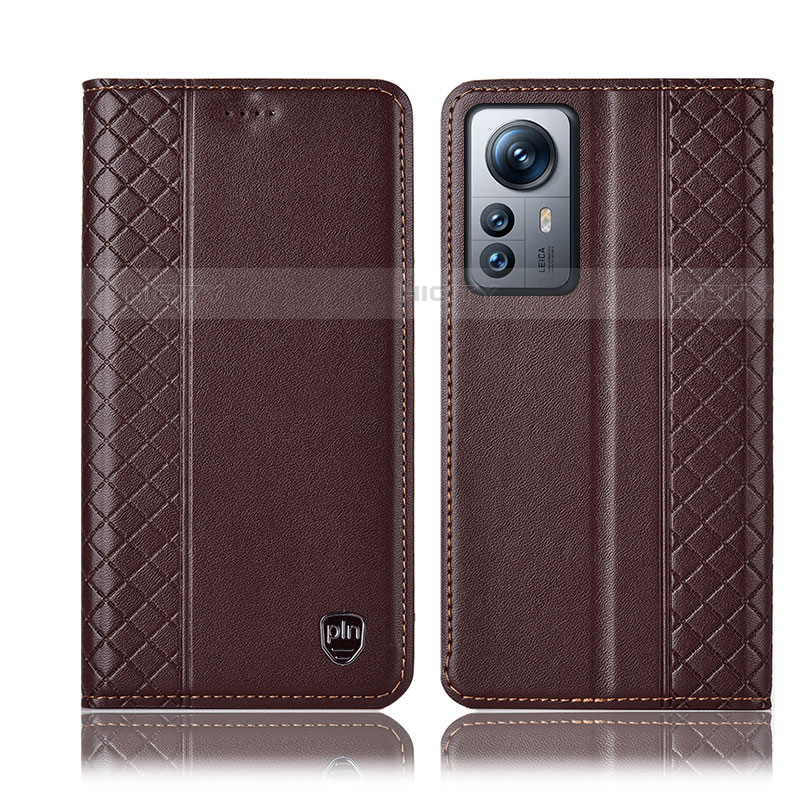 Coque Portefeuille Livre Cuir Etui Clapet H10P pour Xiaomi Mi 12 Lite 5G Marron Plus