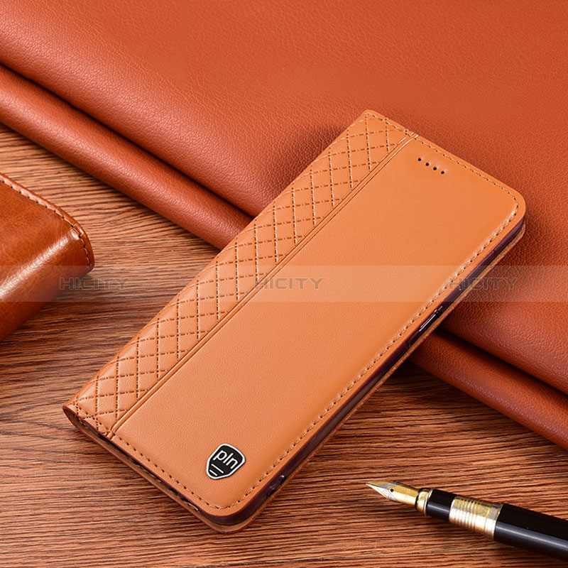Coque Portefeuille Livre Cuir Etui Clapet H10P pour Xiaomi Redmi 10 Prime Plus 5G Orange Plus