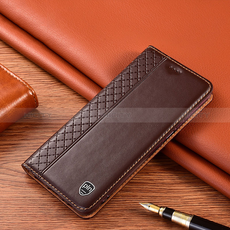 Coque Portefeuille Livre Cuir Etui Clapet H10P pour Xiaomi Redmi Note 12 Pro+ Plus 5G Marron Plus