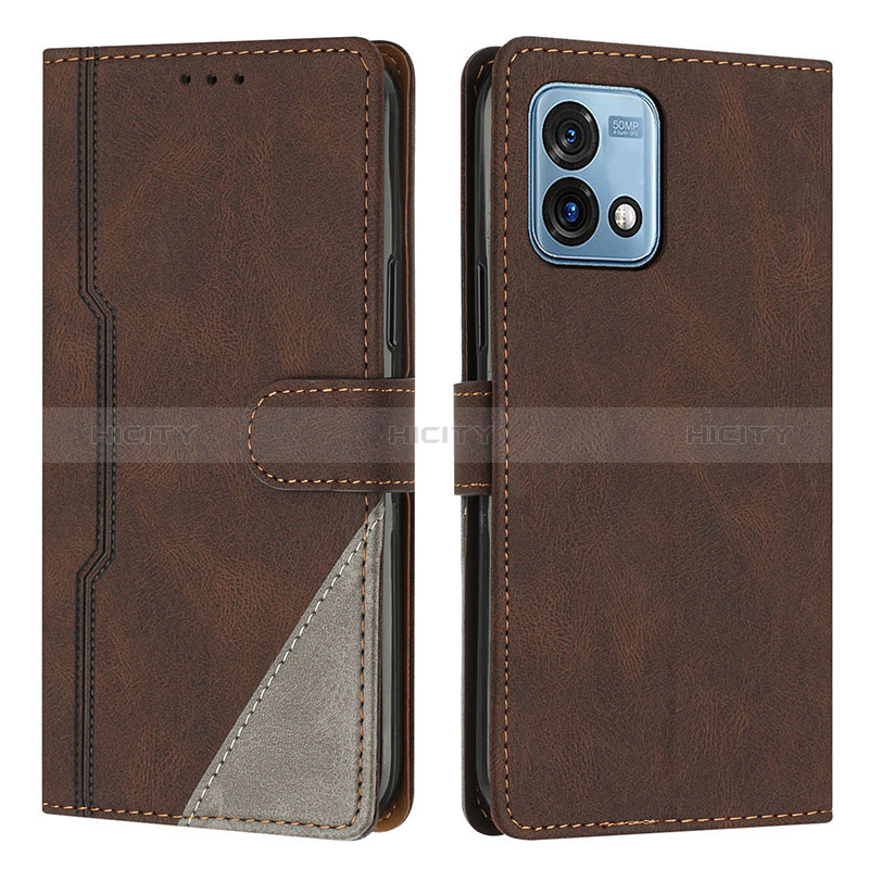 Coque Portefeuille Livre Cuir Etui Clapet H10X pour Motorola Moto G Stylus (2023) 5G Marron Plus