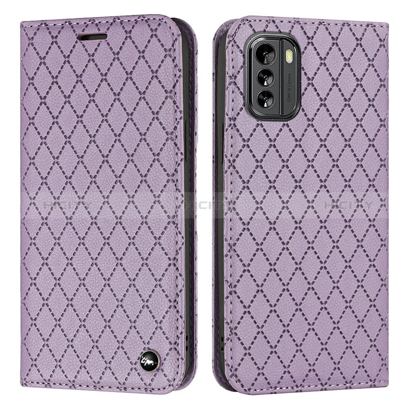 Coque Portefeuille Livre Cuir Etui Clapet H10X pour Nokia G60 5G Violet Plus