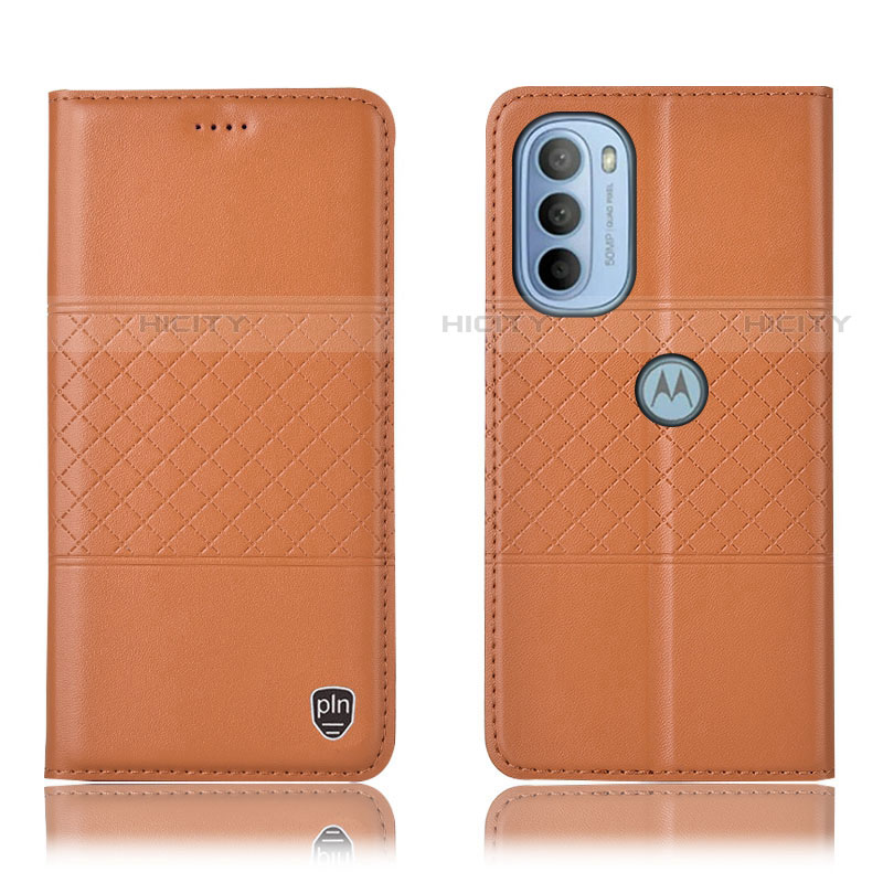 Coque Portefeuille Livre Cuir Etui Clapet H11P pour Motorola Moto G41 Orange Plus