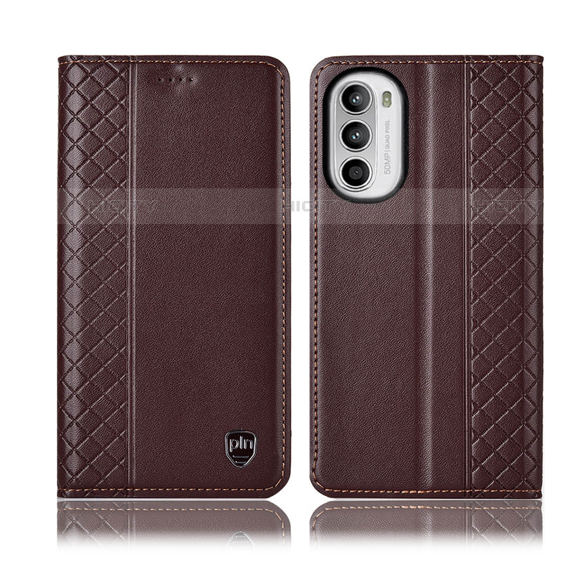 Coque Portefeuille Livre Cuir Etui Clapet H11P pour Motorola MOTO G52 Marron Plus