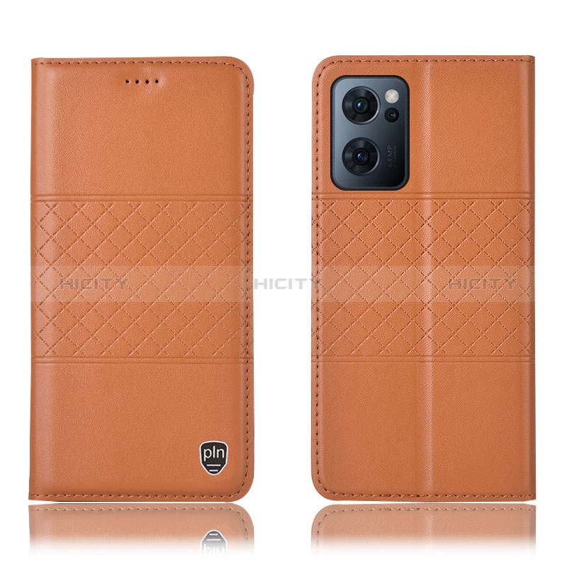 Coque Portefeuille Livre Cuir Etui Clapet H11P pour Oppo Find X5 Lite 5G Orange Plus