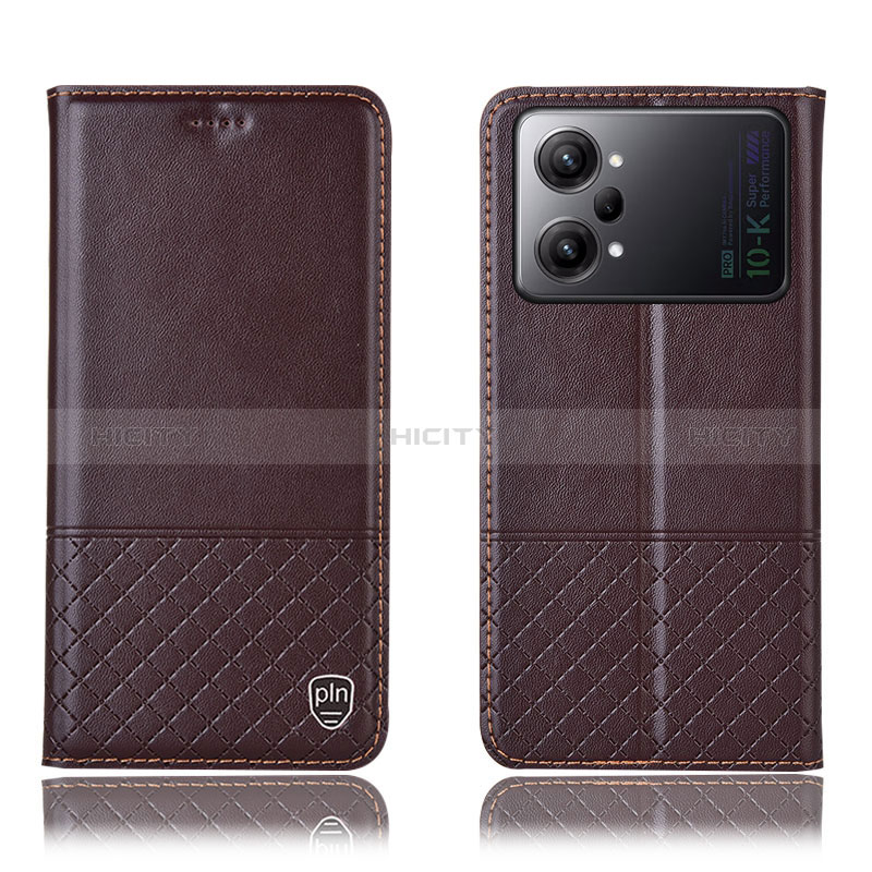 Coque Portefeuille Livre Cuir Etui Clapet H11P pour Oppo K10 Pro 5G Marron Plus