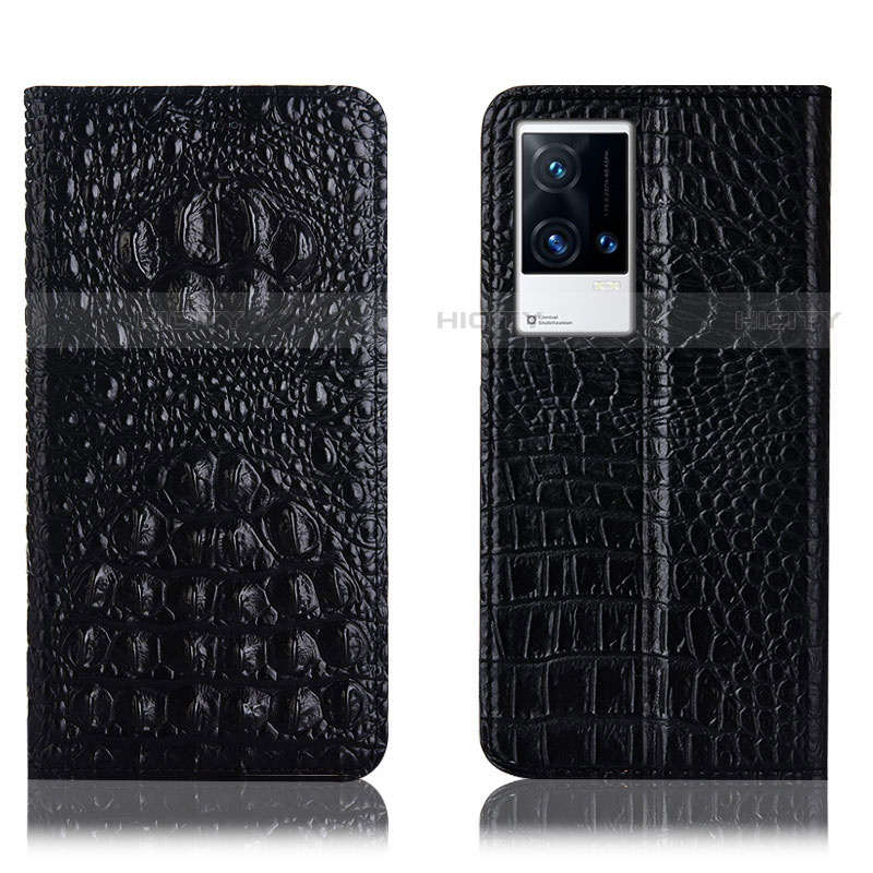 Coque Portefeuille Livre Cuir Etui Clapet H11P pour Vivo iQOO 8 Pro 5G Noir Plus