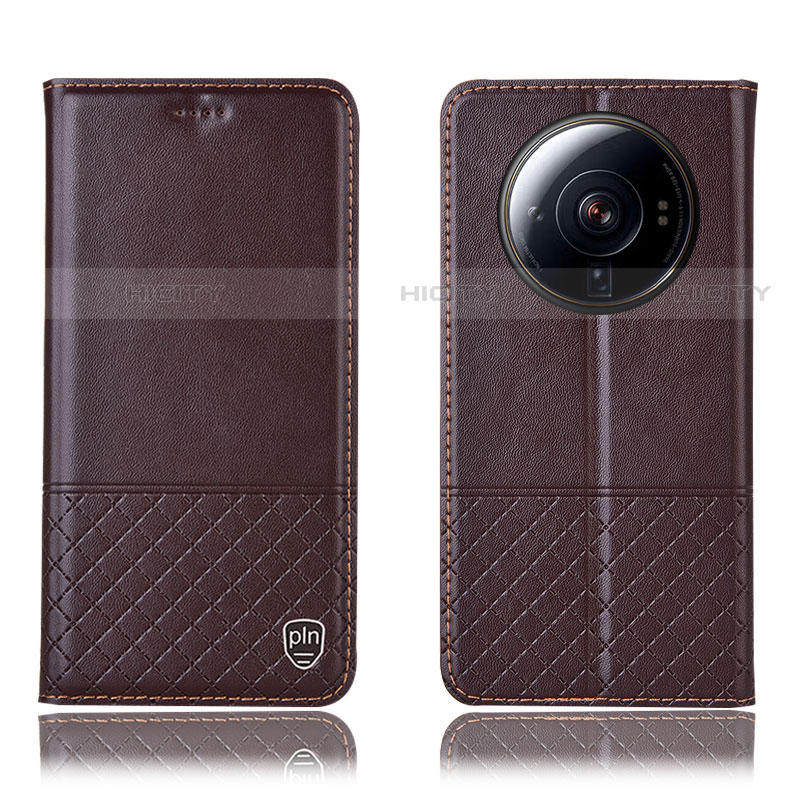 Coque Portefeuille Livre Cuir Etui Clapet H11P pour Xiaomi Mi 12S Ultra 5G Marron Plus