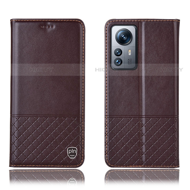 Coque Portefeuille Livre Cuir Etui Clapet H11P pour Xiaomi Mi 12X 5G Marron Plus