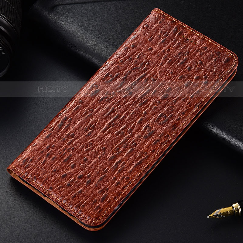 Coque Portefeuille Livre Cuir Etui Clapet H15P pour Motorola Moto Edge 20 Pro 5G Marron Plus