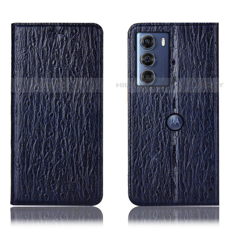 Coque Portefeuille Livre Cuir Etui Clapet H15P pour Motorola Moto Edge S30 5G Bleu Plus