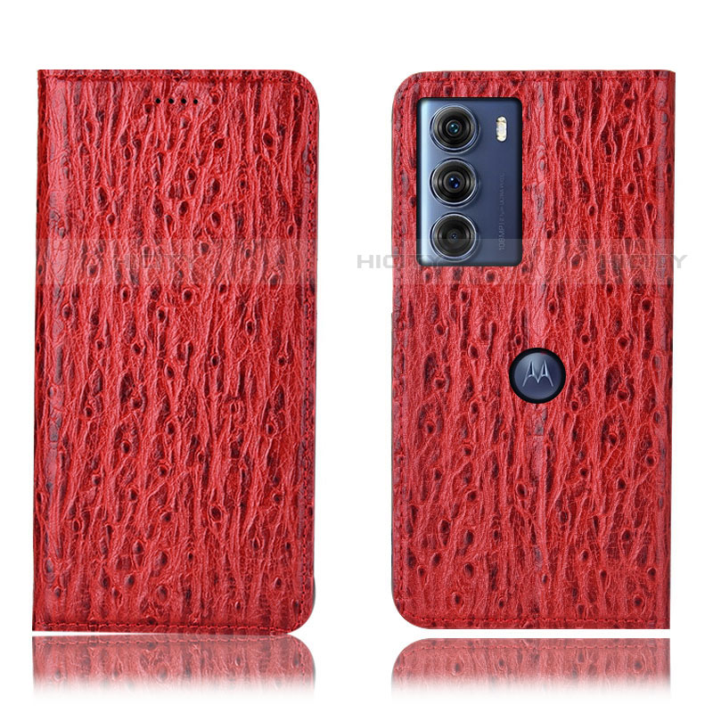 Coque Portefeuille Livre Cuir Etui Clapet H15P pour Motorola Moto Edge S30 5G Rouge Plus