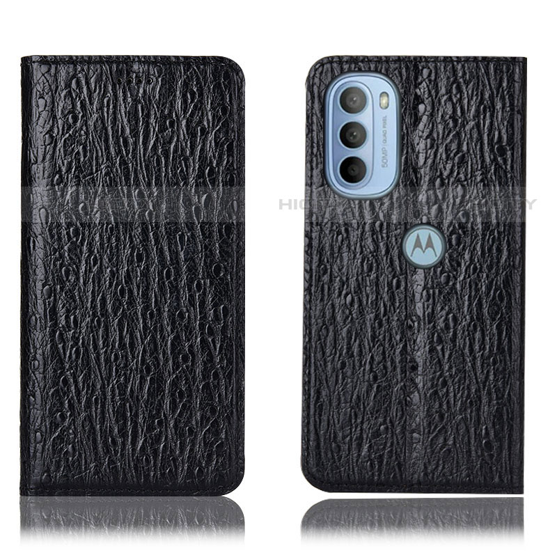 Coque Portefeuille Livre Cuir Etui Clapet H15P pour Motorola Moto G31 Noir Plus